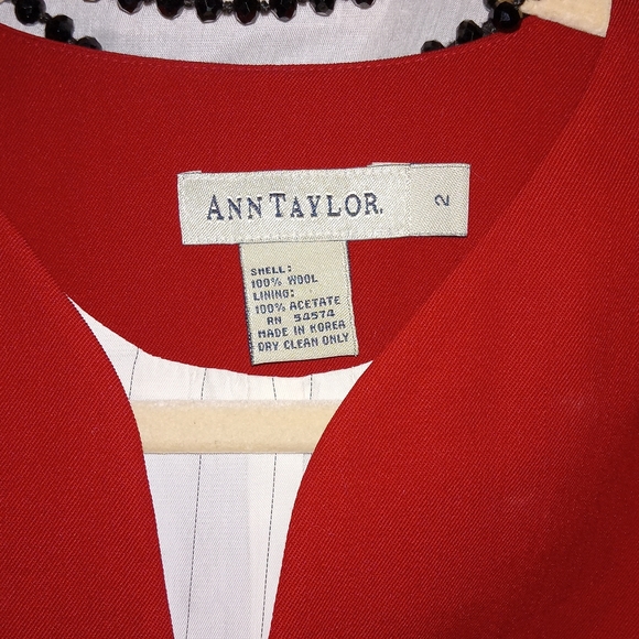 Ann Taylor vintage vest red size 2 - Picture 2 of 5